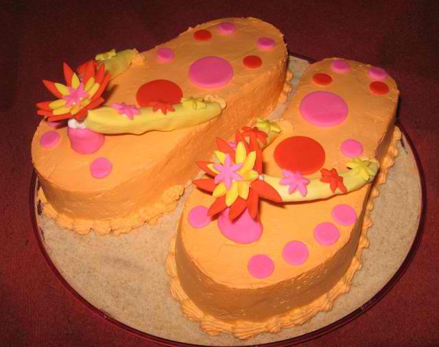 LC Addict Orange sandals cake.JPG