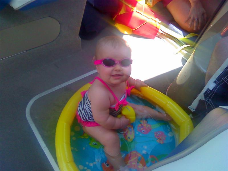 The first dip in Lake Water before taking the big plunge