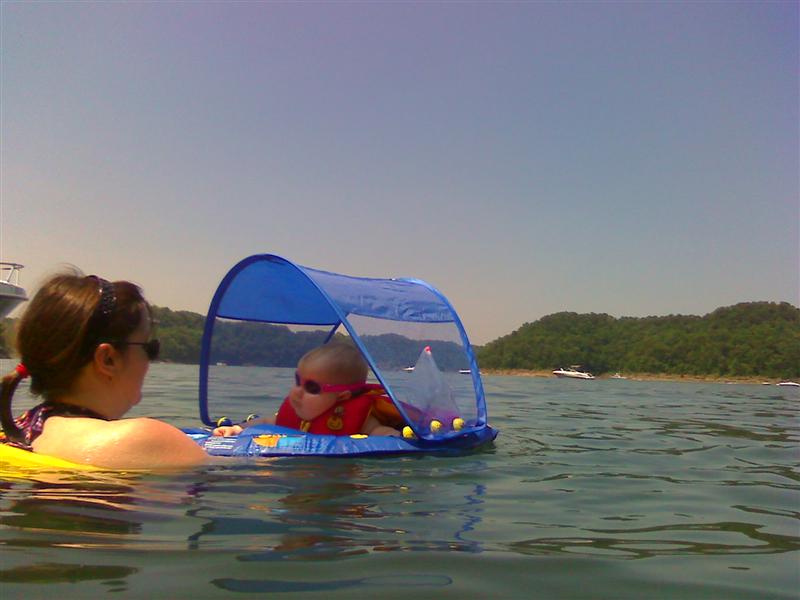 First &quot;swim&quot; in the lake