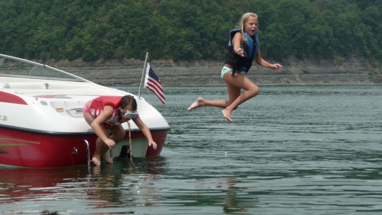 daughter jumping