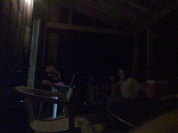 Craig Levi and Brandon Hardwick at Camplins Retreat enjoying some booze and conversation.jpg