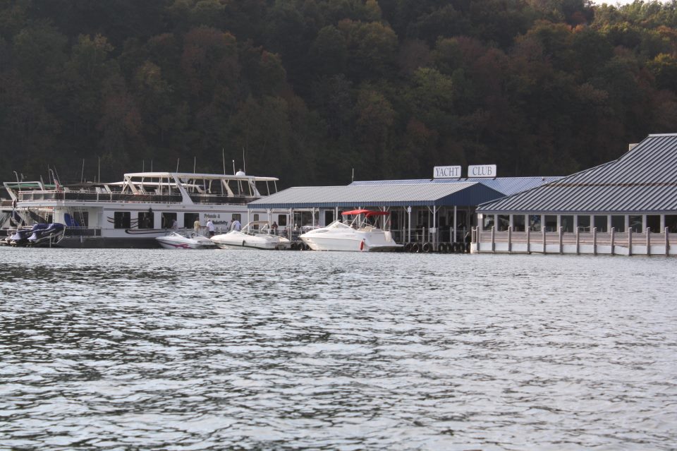 Boats tied up for the 2012 Fall Forum Party.jpg