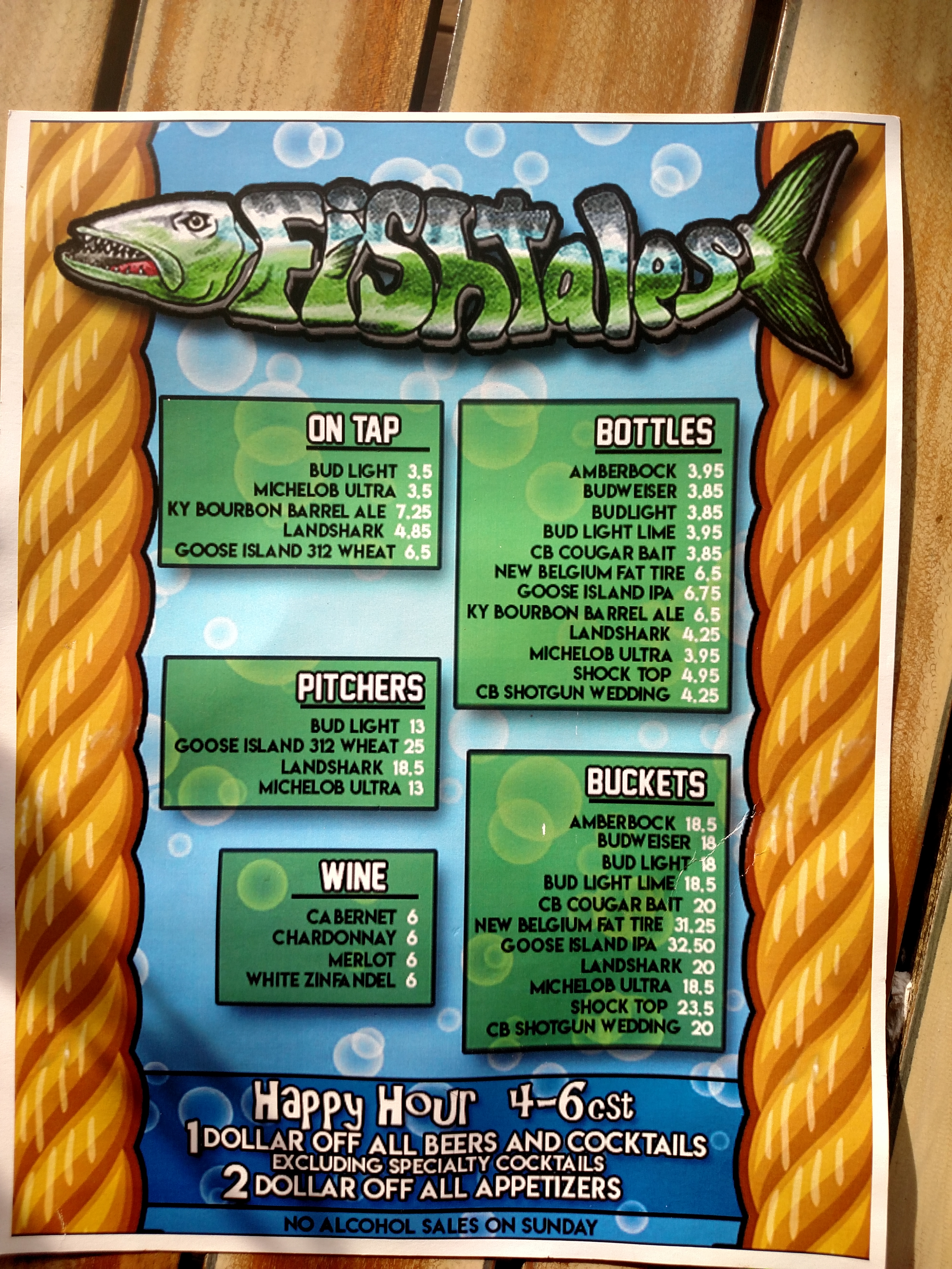 Drink Menu Front