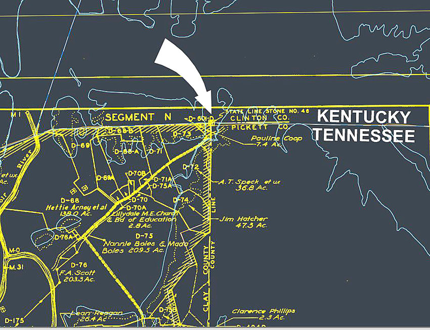 Charles Whittenburg used the 1942 United States Army Corps of Engineers map to verify the stone's location.